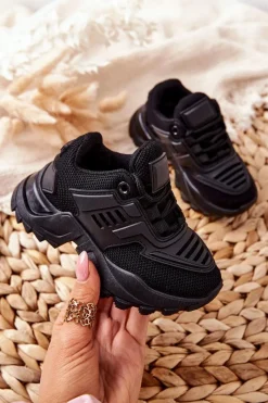 Outlet Dziecięce Sneakersy Czarne Freak Out Dzieci Dziewczęce