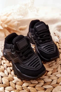 Outlet Dziecięce Sneakersy Czarne Freak Out Dzieci Dziewczęce