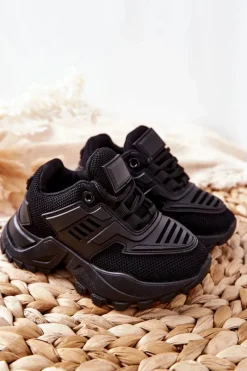 Outlet Dziecięce Sneakersy Czarne Freak Out Dzieci Dziewczęce