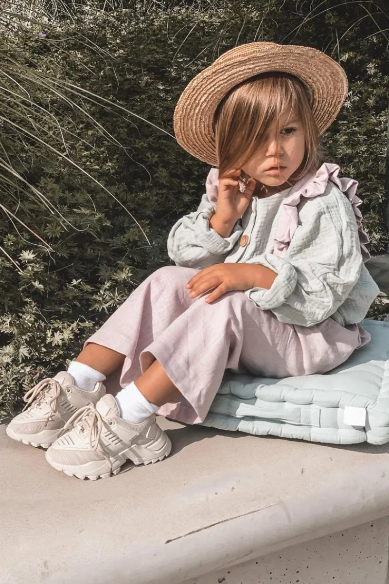 Dziewczęce>Boto Dziecięce Sneakersy Jasno Beżowe Freak Out