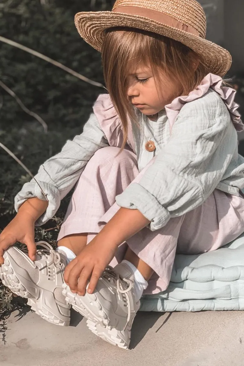 Dziewczęce>Boto Dziecięce Sneakersy Jasno Beżowe Freak Out