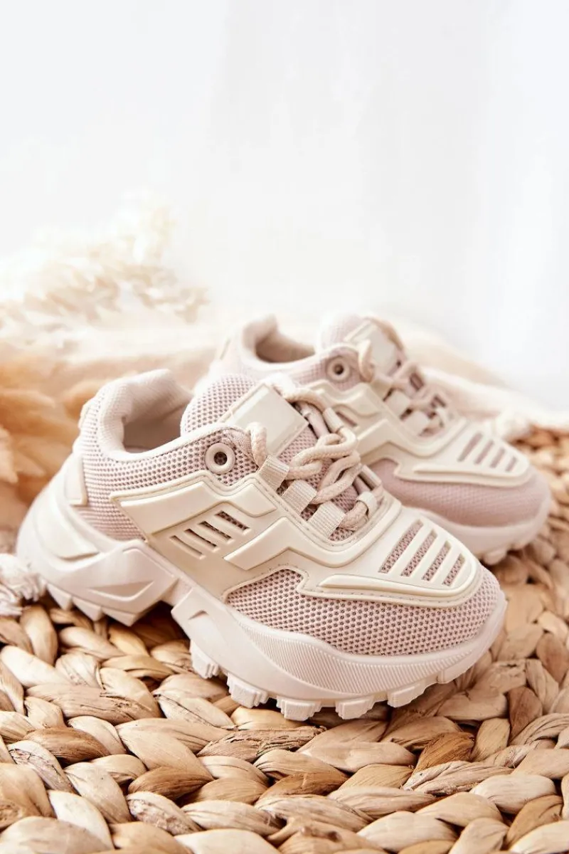 Dziewczęce>Boto Dziecięce Sneakersy Jasno Beżowe Freak Out