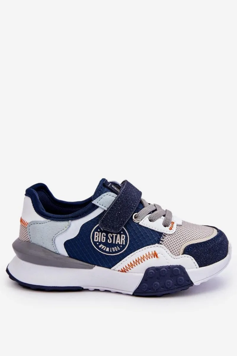 Back To School>Big Star Shoes Dziecięce Sneakersy Memory Foam System Big Star LL374225 Granatowe Niebieski