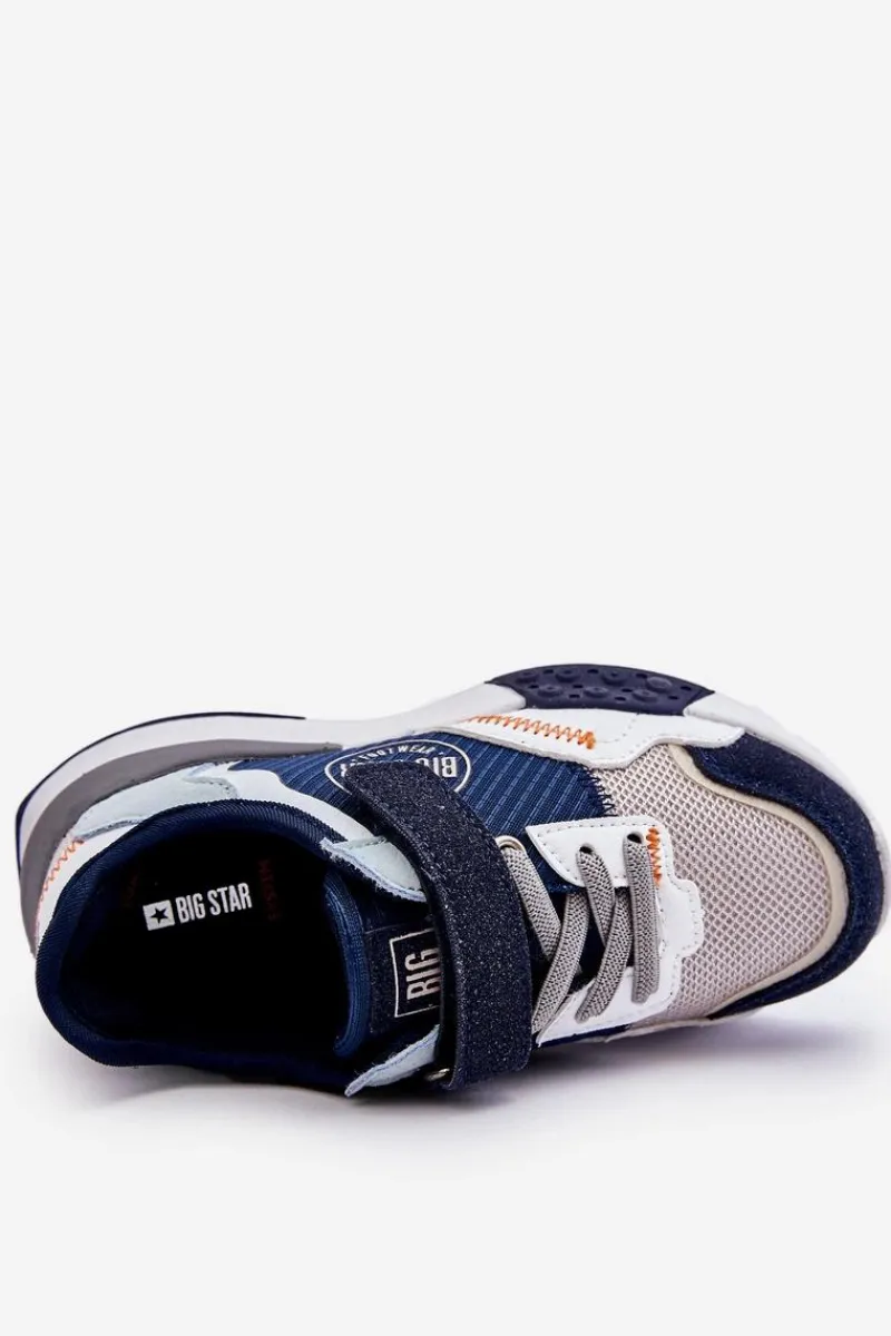 Back To School>Big Star Shoes Dziecięce Sneakersy Memory Foam System Big Star LL374225 Granatowe Niebieski