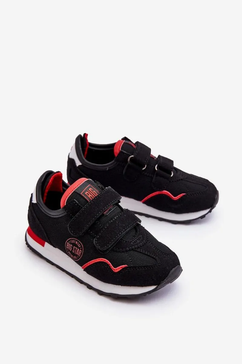 Chłopięce|Back To School>Big Star Shoes Dziecięce Sneakersy Memory Foam System Big Star LL374179 Czarne