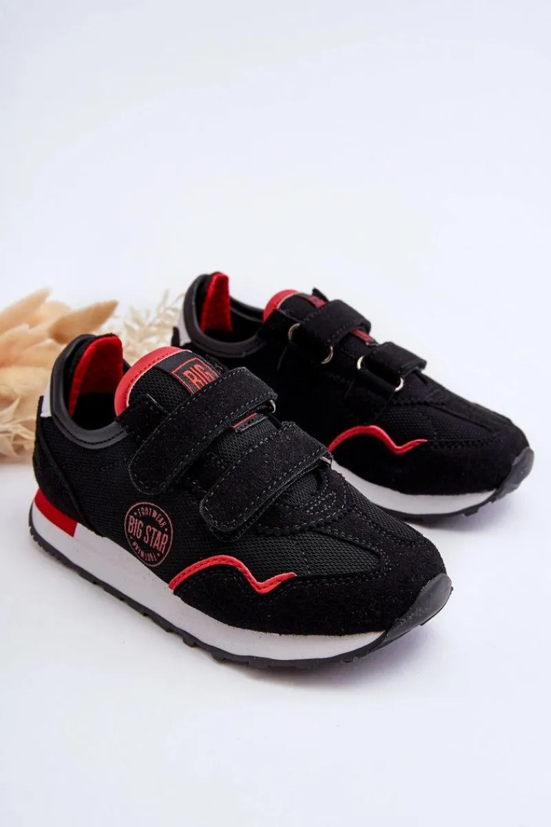 Chłopięce|Back To School>Big Star Shoes Dziecięce Sneakersy Memory Foam System Big Star LL374179 Czarne