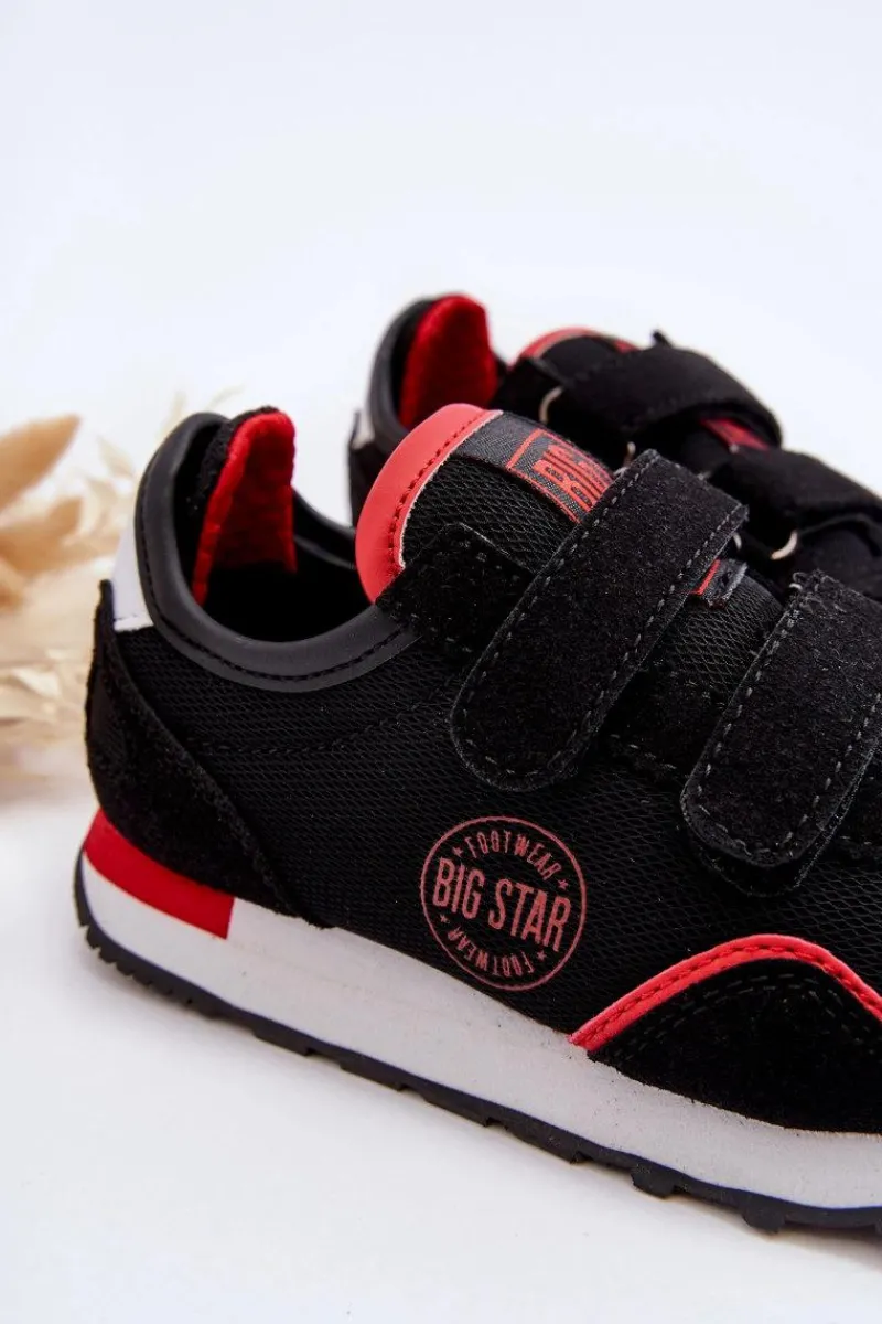 Chłopięce|Back To School>Big Star Shoes Dziecięce Sneakersy Memory Foam System Big Star LL374179 Czarne