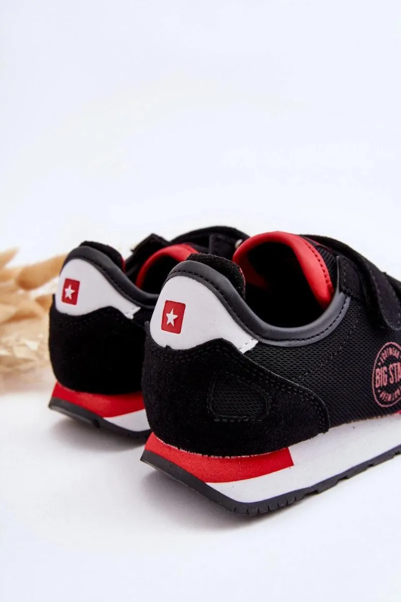 Chłopięce|Back To School>Big Star Shoes Dziecięce Sneakersy Memory Foam System Big Star LL374179 Czarne