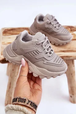 Boto Dziecięce Sneakersy Szare Freak Out