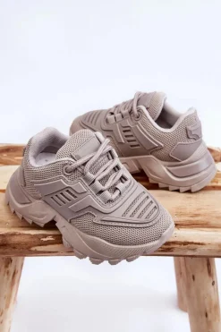 Boto Dziecięce Sneakersy Szare Freak Out