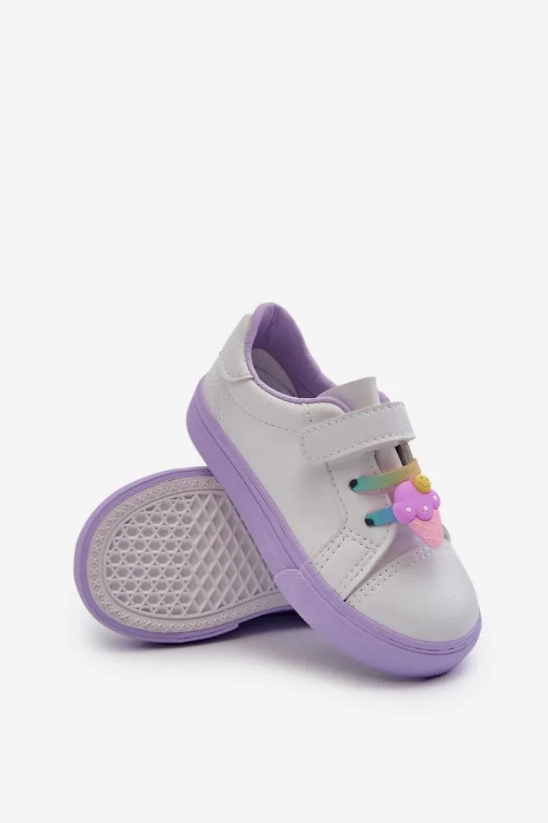 Chłopięce|Dziewczęce>Boto Dziecięce Sneakersy Trampki Z Przypinką Biało-Fioletowe Pennyn Fioletowy