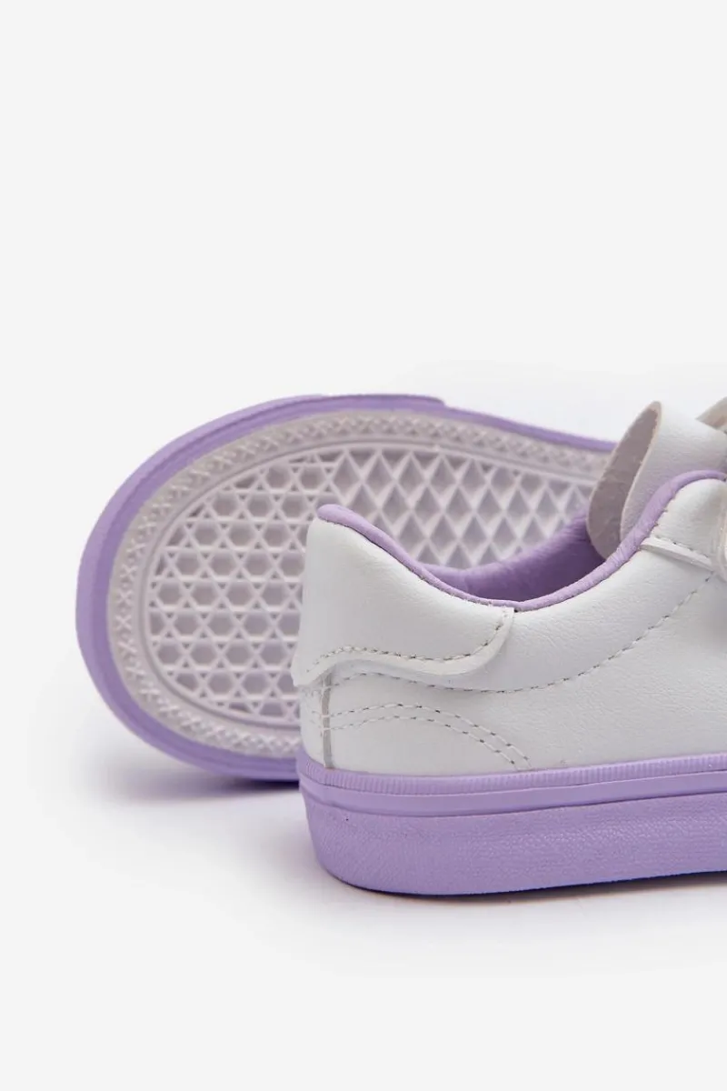 Chłopięce|Dziewczęce>Boto Dziecięce Sneakersy Trampki Z Przypinką Biało-Fioletowe Pennyn Fioletowy