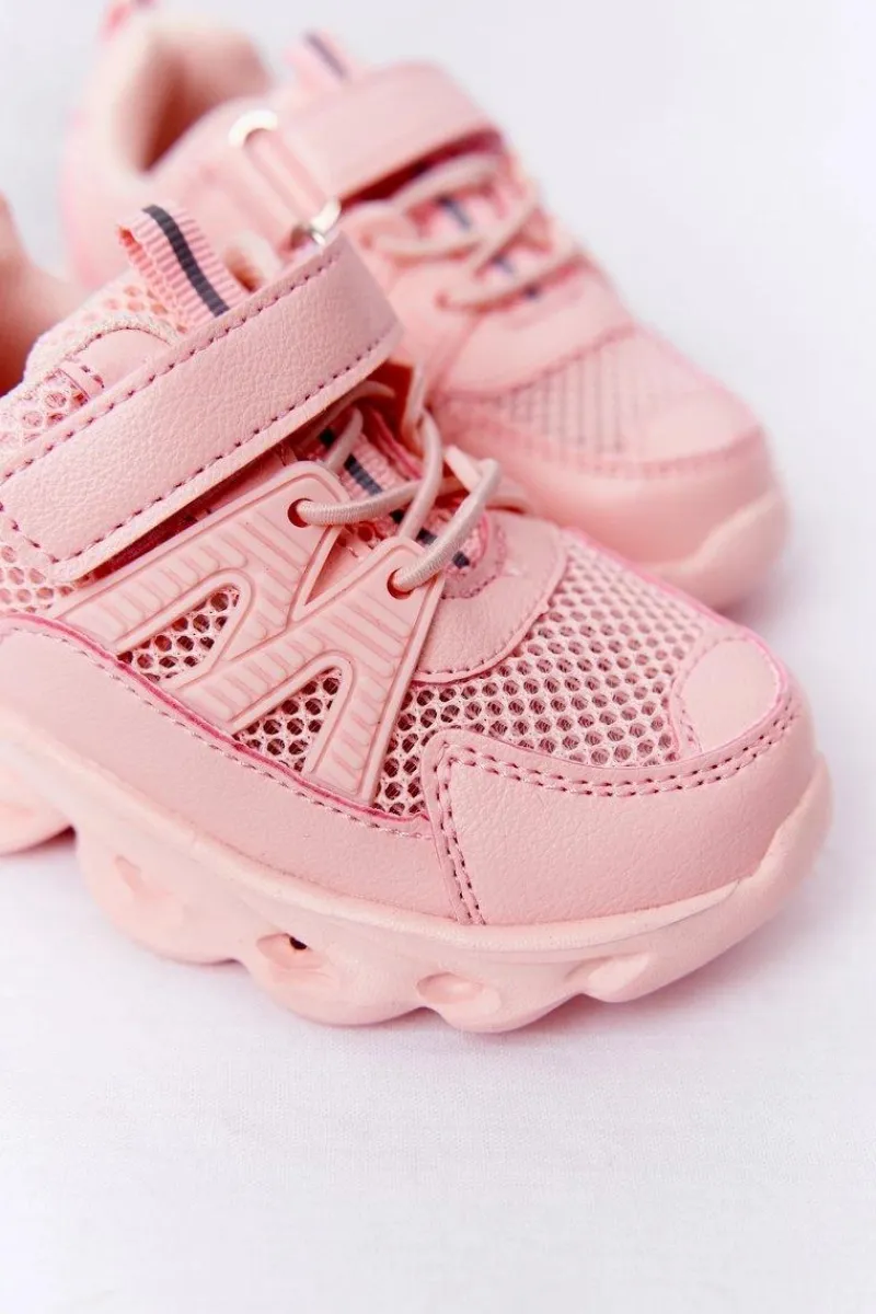 Dziewczęce>Boto Dziecięce Sneakersy Ze Świecącą Podeszwą LED Różowe So Cool!