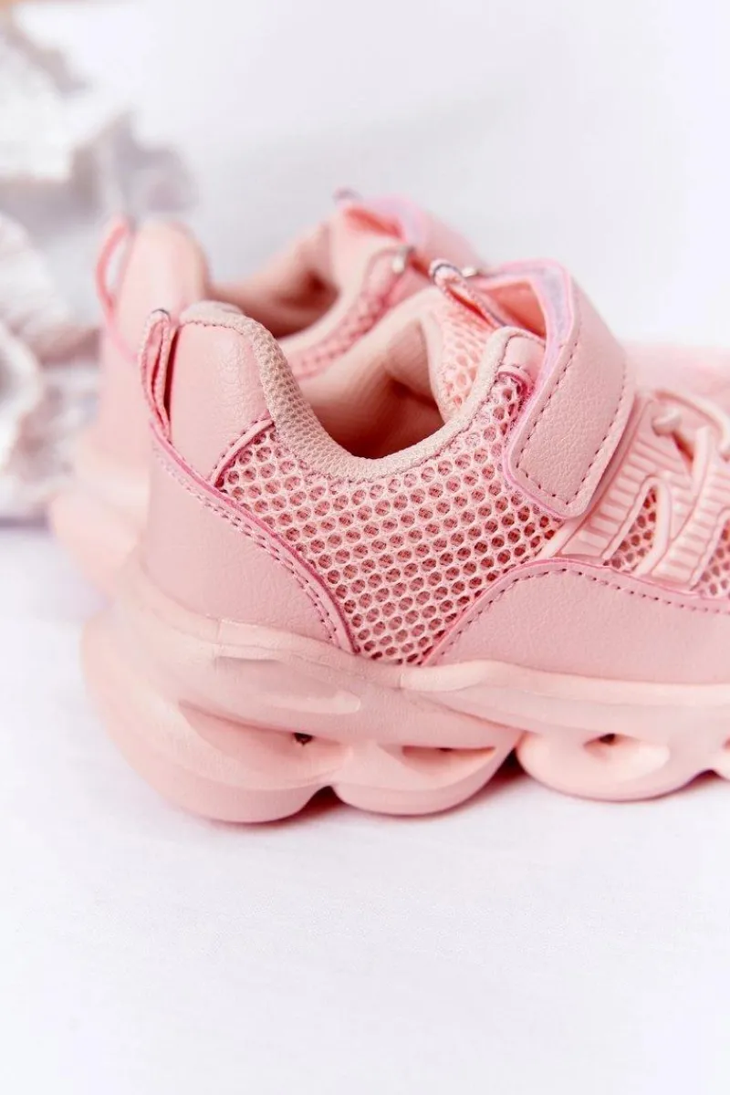 Dziewczęce>Boto Dziecięce Sneakersy Ze Świecącą Podeszwą LED Różowe So Cool!