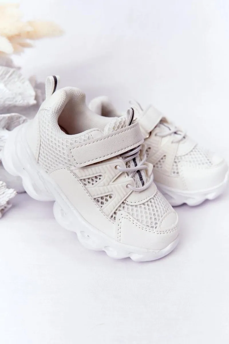 Boto Dziecięce Sneakersy Ze Świecącą Podeszwą LED Białe So Cool!