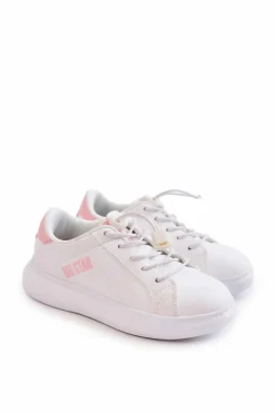 Online Big Star Shoes Dziecięce Sportowe Buty Big Star JJ374068 Biało-Różowe