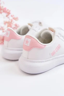 Online Big Star Shoes Dziecięce Sportowe Buty Big Star JJ374068 Biało-Różowe