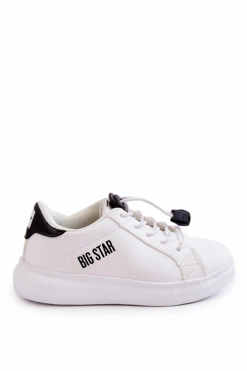Outlet Big Star Shoes Dziecięce Sportowe Buty Big Star JJ374069 Biało-Czarne