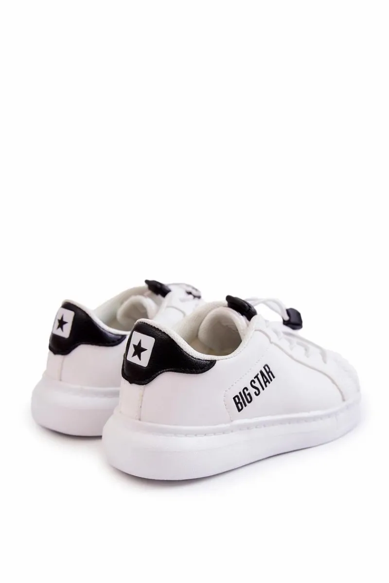 Outlet Big Star Shoes Dziecięce Sportowe Buty Big Star JJ374069 Biało-Czarne