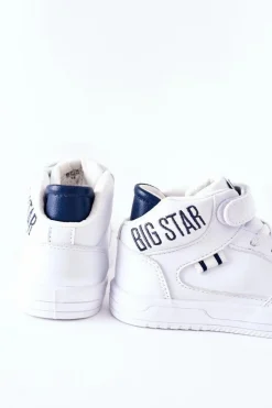 Chłopięce|Dziewczęce>Big Star Shoes Dziecięce Sportowe Buty BIG STAR II374034 Biało-Granatowe