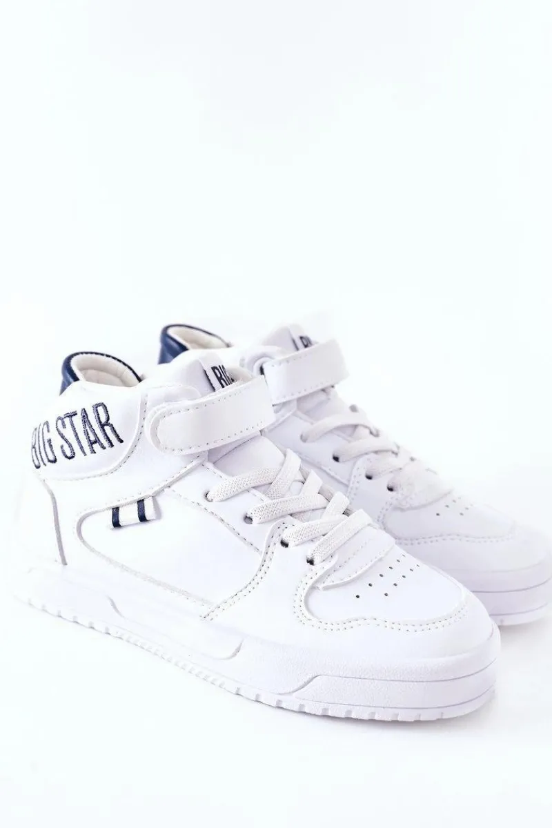 Chłopięce|Dziewczęce>Big Star Shoes Dziecięce Sportowe Buty BIG STAR II374034 Biało-Granatowe