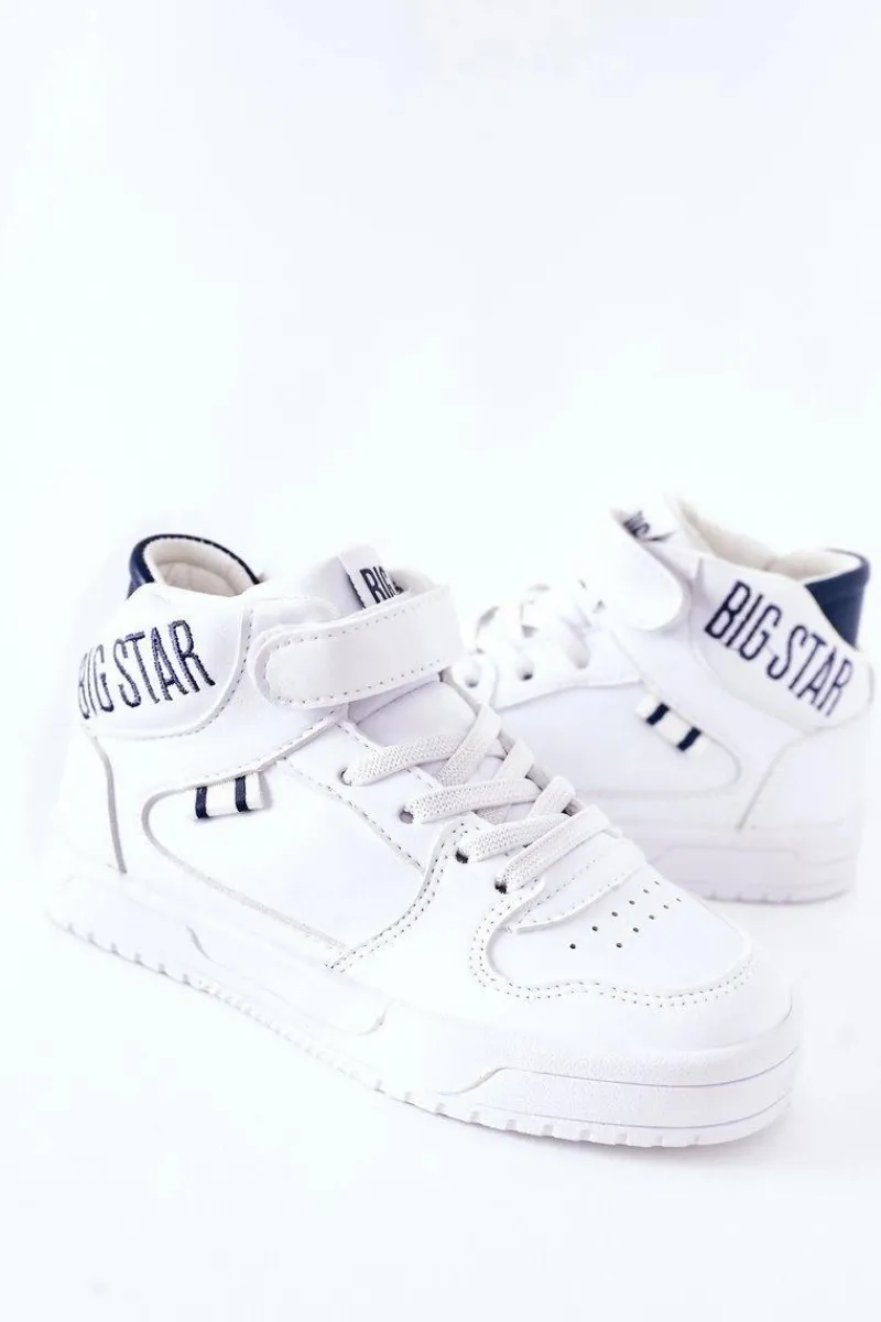 Chłopięce|Dziewczęce>Big Star Shoes Dziecięce Sportowe Buty BIG STAR II374034 Biało-Granatowe