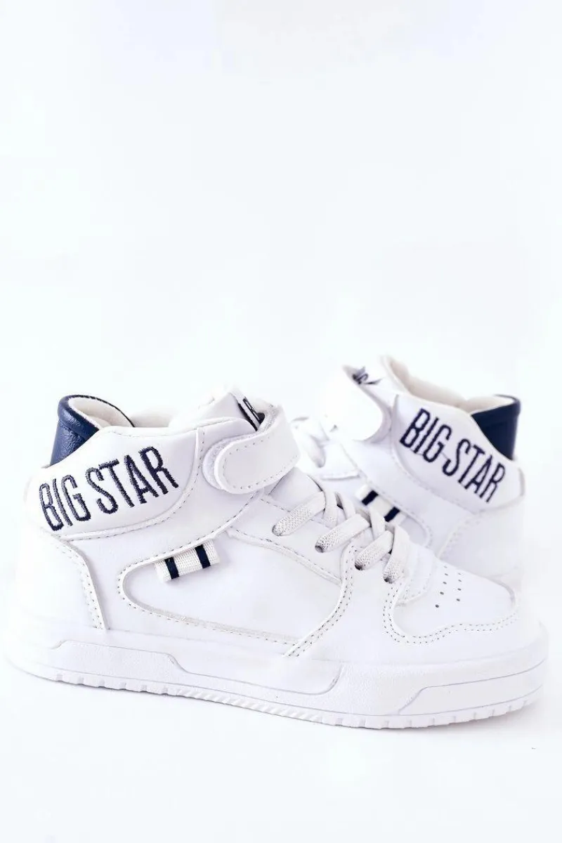 Chłopięce|Dziewczęce>Big Star Shoes Dziecięce Sportowe Buty BIG STAR II374034 Biało-Granatowe