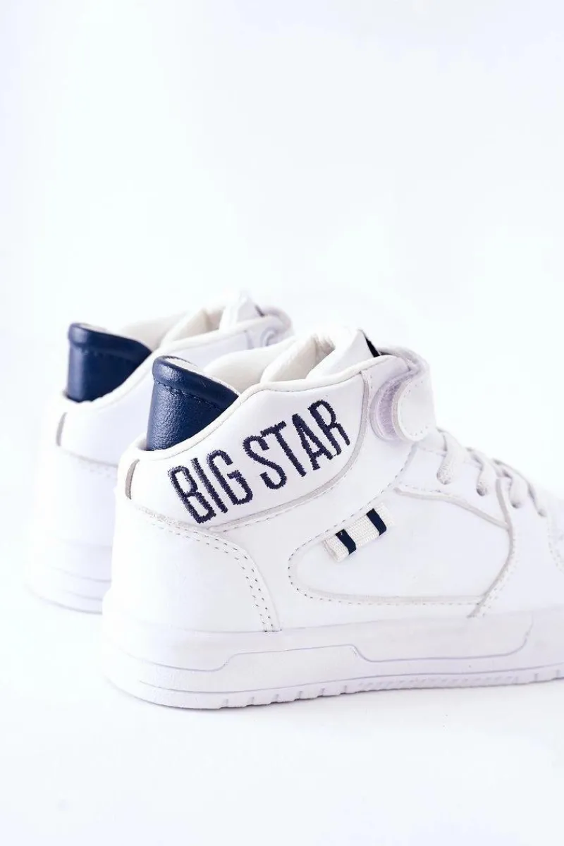 Chłopięce|Dziewczęce>Big Star Shoes Dziecięce Sportowe Buty BIG STAR II374034 Biało-Granatowe