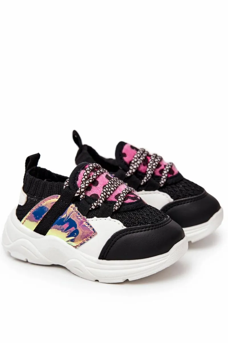 Sale Dziecięce Sportowe Buty Czarne Velma Dzieci Dziewczęce