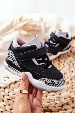 Sale Dziecięce Sportowe Buty Czarno-Czerwone Linen Dzieci Chłopięce|Back To School