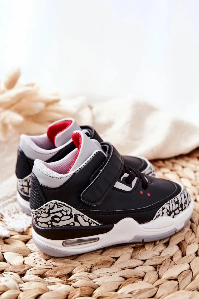 Sale Dziecięce Sportowe Buty Czarno-Czerwone Linen Dzieci Chłopięce|Back To School