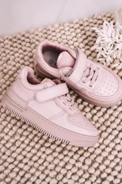 Clearance Boto Dziecięce Sportowe Buty Na Rzep Różowe Airy