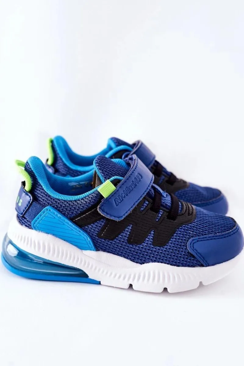 Chłopięce>Boto Dziecięce Sportowe Buty Na Rzep ABCKIDS Niebiesko-Czarne