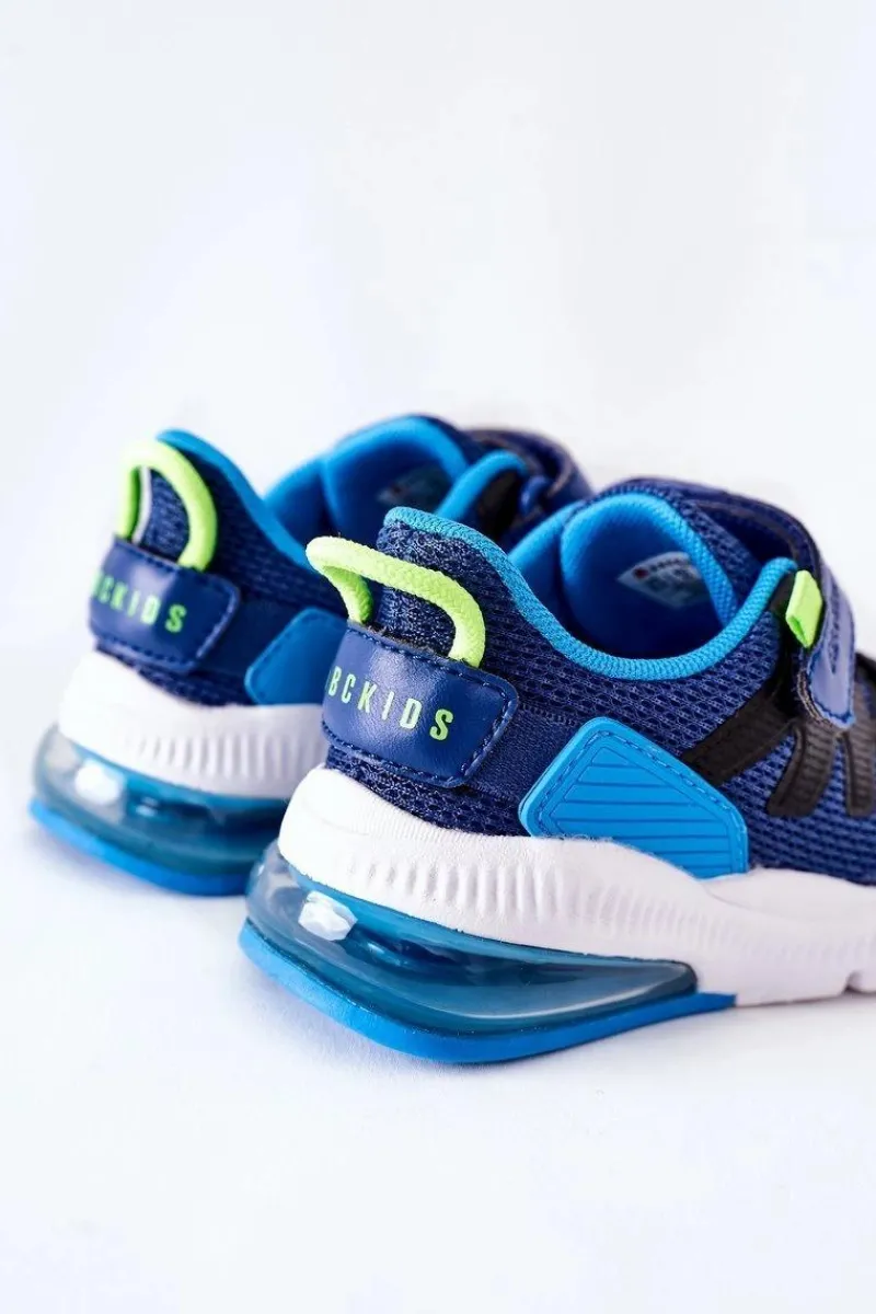 Chłopięce>Boto Dziecięce Sportowe Buty Na Rzep ABCKIDS Niebiesko-Czarne