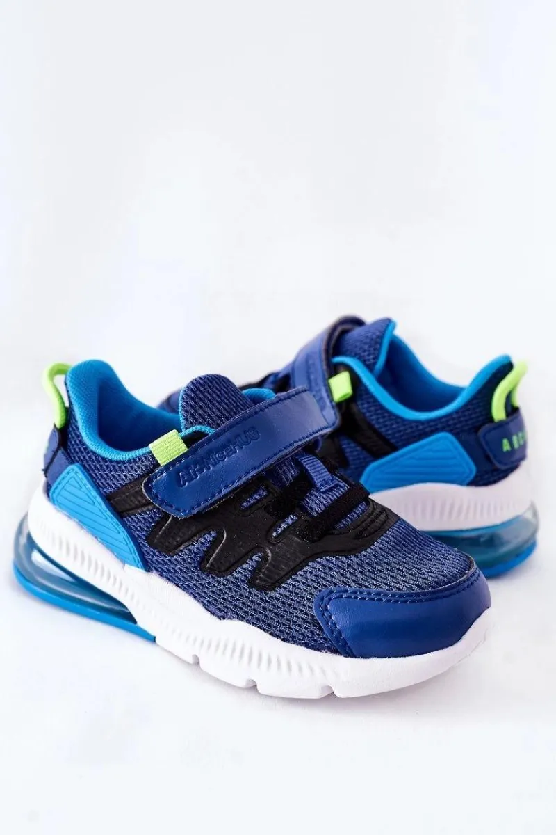 Chłopięce>Boto Dziecięce Sportowe Buty Na Rzep ABCKIDS Niebiesko-Czarne