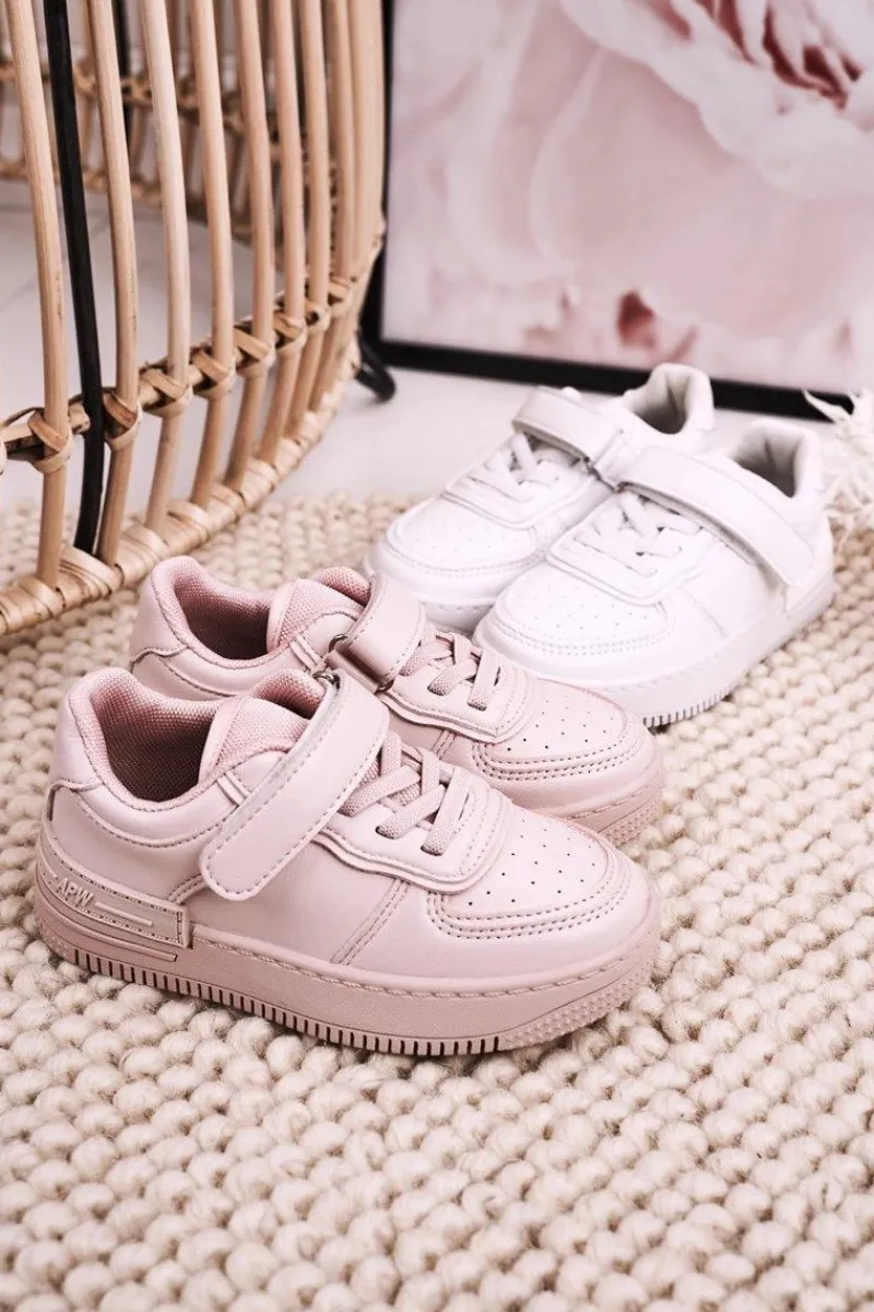 Best Dziecięce Sportowe Buty Na Rzep Białe Airy Dzieci Dziewczęce