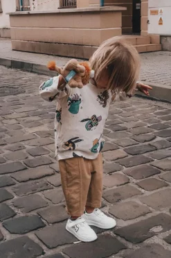 Chłopięce|Dziewczęce>Boto Dziecięce Sportowe Buty Na Rzepy Biało Czarne Santi