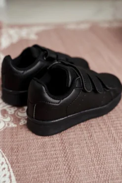 Outlet Boto Dziecięce Sportowe Buty Na Rzepy Czarne Fifi