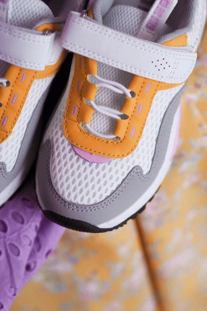 Online Big Star Shoes Dziecięce Sportowe Buty Na Rzep Big Star JJ374257 Biało-Żółte Wielokolorowy