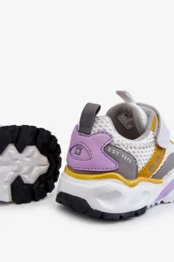 Online Big Star Shoes Dziecięce Sportowe Buty Na Rzep Big Star JJ374257 Biało-Żółte Wielokolorowy