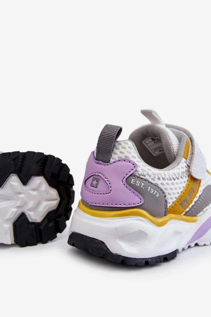 Online Big Star Shoes Dziecięce Sportowe Buty Na Rzep Big Star JJ374257 Biało-Żółte Wielokolorowy