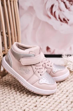 Dziewczęce>Boto Dziecięce Sportowe Buty Różowo Srebrne Madison