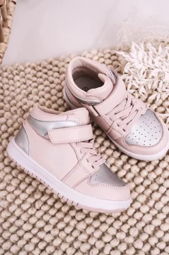 Dziewczęce>Boto Dziecięce Sportowe Buty Różowo Srebrne Madison