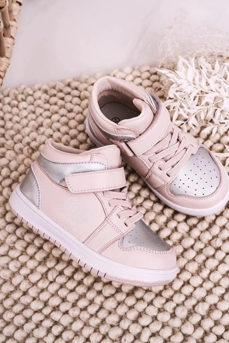 Dziewczęce>Boto Dziecięce Sportowe Buty Różowo Srebrne Madison