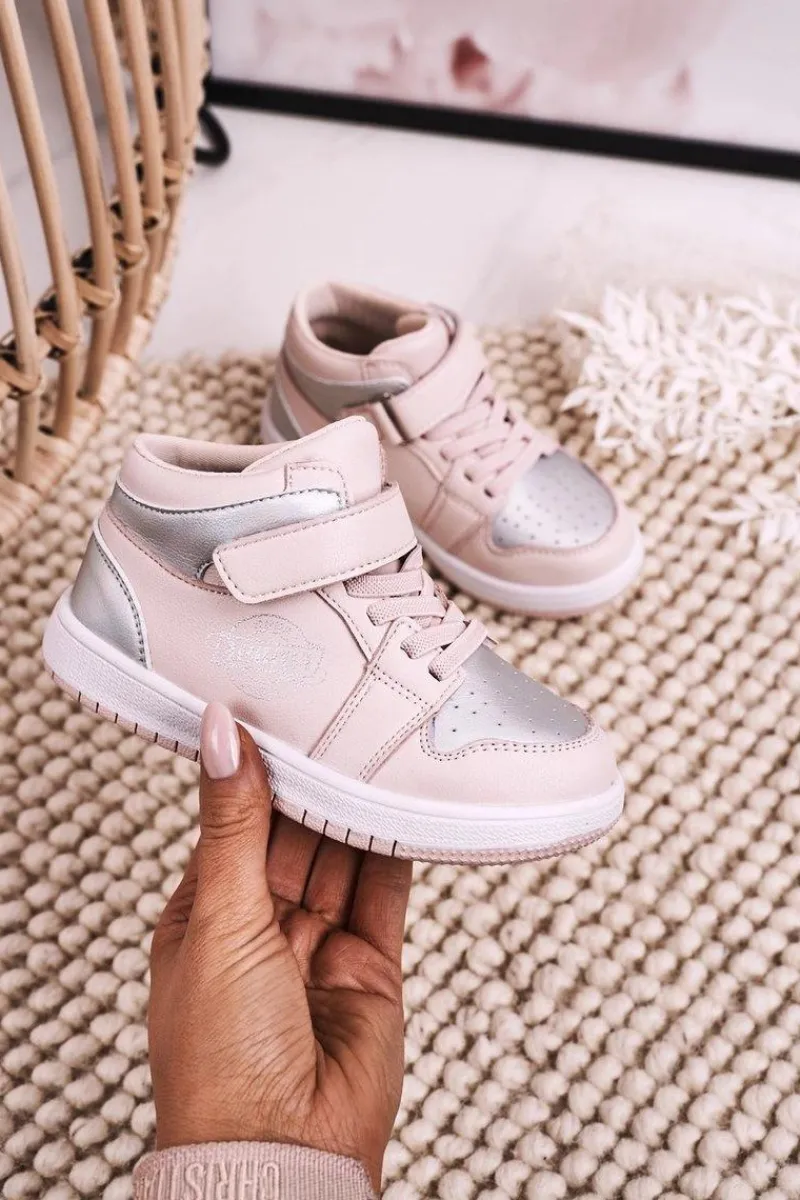 Dziewczęce>Boto Dziecięce Sportowe Buty Różowo Srebrne Madison