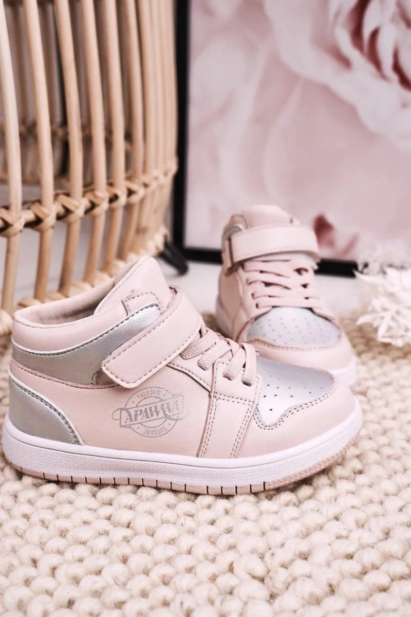 Dziewczęce>Boto Dziecięce Sportowe Buty Różowo Srebrne Madison