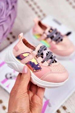 Dziewczęce>Boto Dziecięce Sportowe Buty Różowe Velma