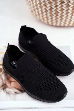 Hot Evento Dziecięce Sportowe Buty Slip-On Czarne Bobi