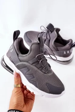 Online Dziecięce Sportowe Buty Sneakersy ABCKIDS Szare Dzieci Chłopięce|Dziewczęce