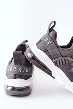 Online Dziecięce Sportowe Buty Sneakersy ABCKIDS Szare Dzieci Chłopięce|Dziewczęce